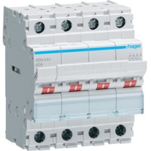 Întrerupător modular Separator 4P 40A 400V AC 4 module, Hager | SBN440