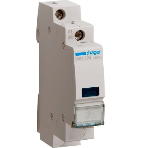 Lampă semnalizare LED albastru 230V AC 1M, Hager | SVN124