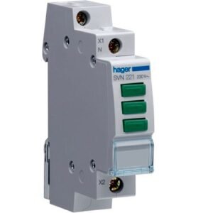 Lampă semnalizare LED triplă verde 230V AC 1M, Hager | SVN221