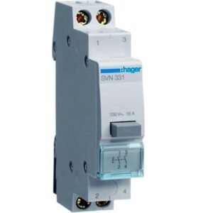 Buton revenire 16A 2NO 230V AC 1M, Hager | SVN331
