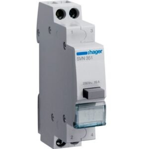 Buton revenire 16A 1NO+1NC 230V AC 1M, Hager | SVN351