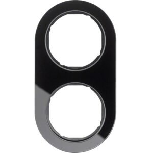 Ramă 2 aparate sticlă negru, Berker R.Classic | WLD9200GB