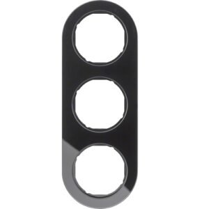 Ramă 3 aparate sticlă negru, Berker R.Classic | WLD9300GB