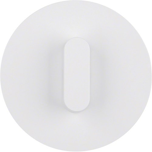 Placă centrală cu buton rotativ alb polar lucios, Berker R.Classic | WTD9131PW