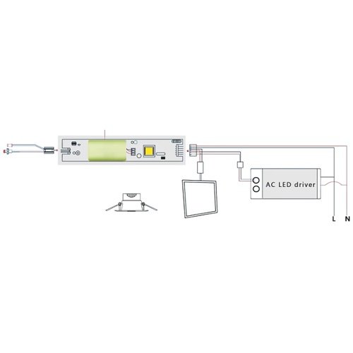 Kit emergență iluminat LED 3W-100W 20V-80V DC autonomie 60-120min, Eurolamp | 145-56181 - imagine 3