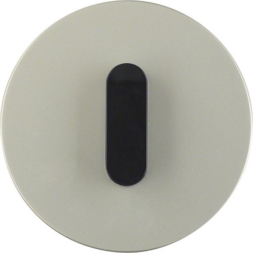 Placă centrală cu buton rotativ inox/negru, Berker R.Classic | WTD9131STB