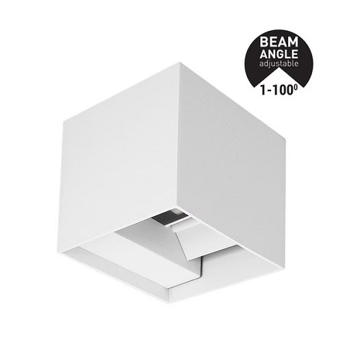 Corp Iluminat Aparent LED 10W Cub Up-Down Aluminiu alb 3CCT unghi reglabil IP65, Eurolamp | 145-20251