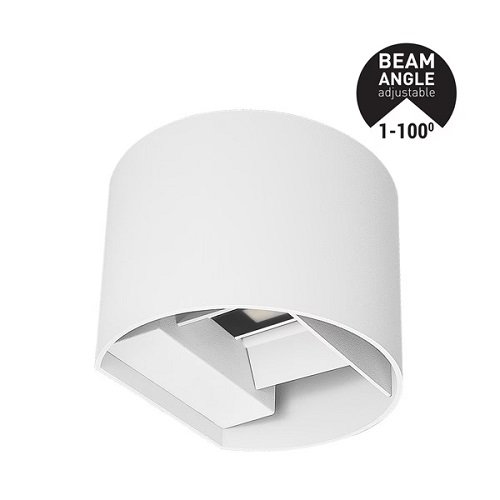 Corp Iluminat Aparent LED 10W Rotund Up-Down Aluminiu alb 3CCT unghi reglabil IP65, Eurolamp | 145-20253