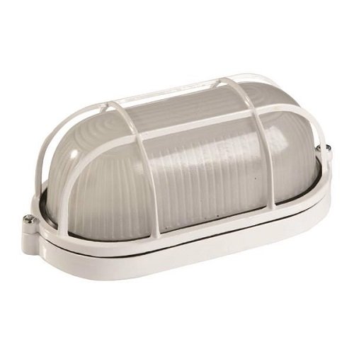 Corp Iluminat Aparent E27 15W Oval Aluminiu alb IP44, Eurolamp | 147-55007