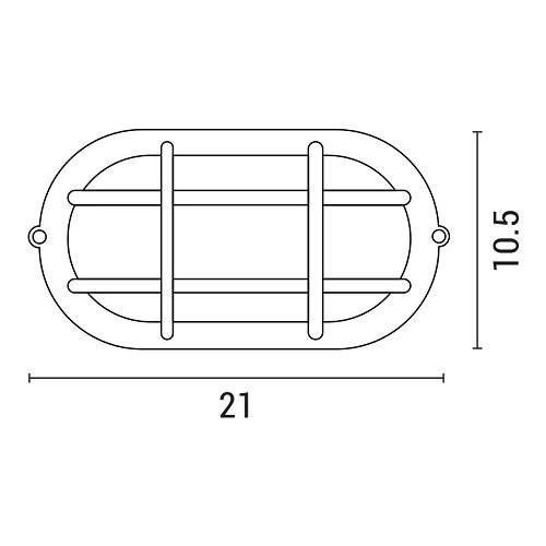 Corp Iluminat Aparent E27 15W Oval Aluminiu alb IP44, Eurolamp | 147-55007 - imagine 2
