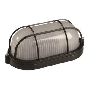 Corp Iluminat Aparent E27 15W Oval Aluminiu negru IP44, Eurolamp | 147-55008