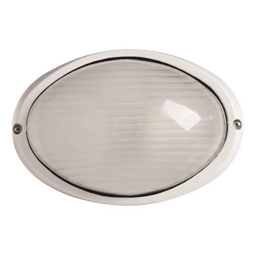 Corp Iluminat Aparent E27 15W Oval Aluminiu alb IP44, Eurolamp | 147-55060