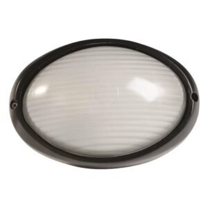 Corp Iluminat Aparent E27 15W Oval Aluminiu negru IP44, Eurolamp | 147-55061