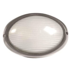 Corp Iluminat Aparent E27 15W Oval Aluminiu gri IP44, Eurolamp | 147-55062