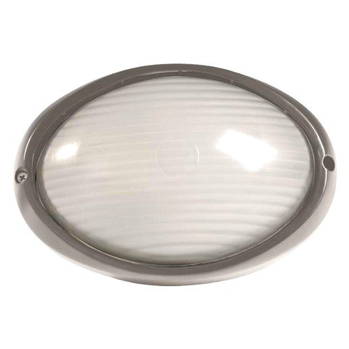 Corp Iluminat Aparent E27 15W Oval Aluminiu gri IP44, Eurolamp | 147-55062