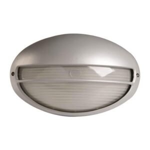 Corp Iluminat Aparent E27 15W Oval Aluminiu gri IP44, Eurolamp | 147-55068