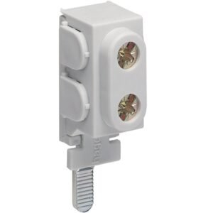 Bornă racord Busbar 1P 100A Pin 2x25mm² cu capac, Hager | KF83B