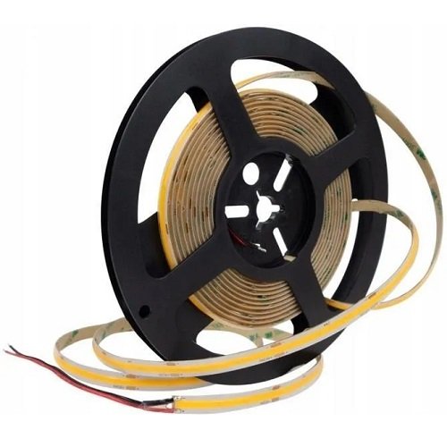 Bandă LED COB 12W 24V 6500K alb rece 480LED/m 8mm dimabilă IP67 5m, Eurolamp | ECO-61306