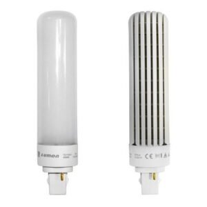 Bec PL-C LED G24d 2 pini 11W 4000K alb neutru 230V Glob G95 transparent | 13-11241