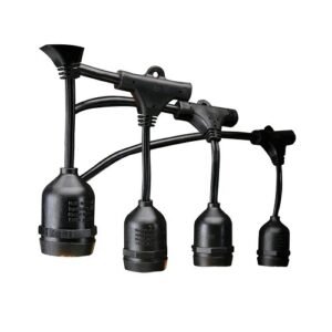 Ghirlandă Luminoasă 10xE27 Extensibilă negru IP64 10m, Eurolamp | 147-47090