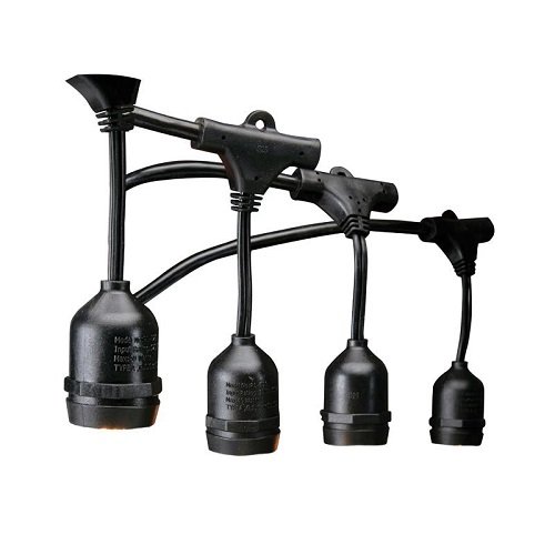 Ghirlandă Luminoasă 10xE27 Extensibilă negru IP64 10m, Eurolamp | 147-47090