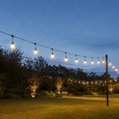 Ghirlandă Luminoasă 10xE27 Extensibilă negru IP64 10m, Eurolamp | 147-47090 - imagine 2