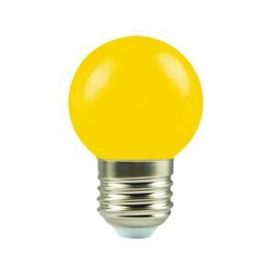 Bec E27 LED Decorativ 1.8W galben 240V G45, Eurolamp | 147-77500