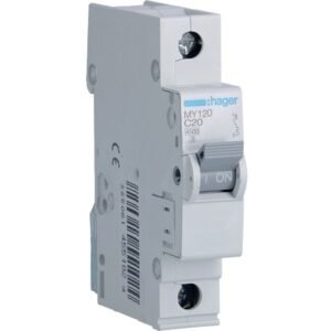 Disjunctor automat MCB 1P 20A 4.5kA curbă C, Hager | MY120