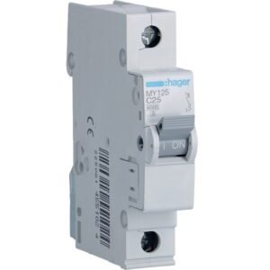 Disjunctor automat MCB 1P 25A 4.5kA curbă C, Hager | MY125