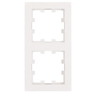 Ramă 2 Aparate CUBIC alb, Schrack VISIO S 55 | EV105302