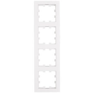 Ramă 4 Aparate CUBIC alb, Schrack VISIO S 55 | EV105304